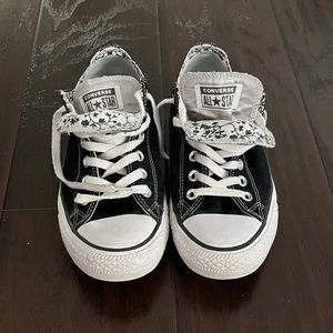 Converse Black With 2 Tongues